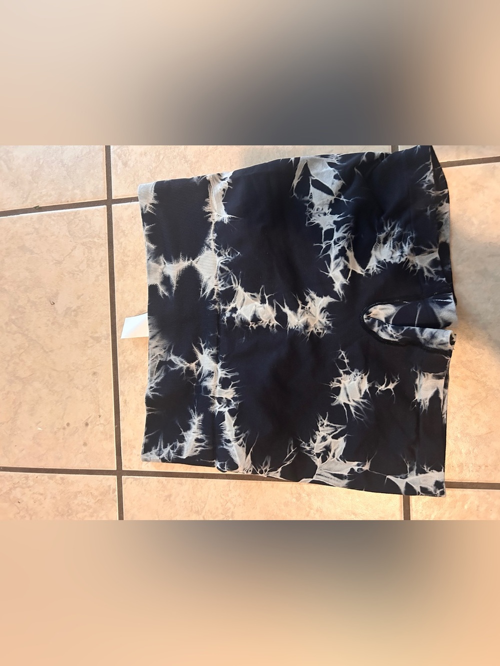 Black and White Tie-Dye workout shorts